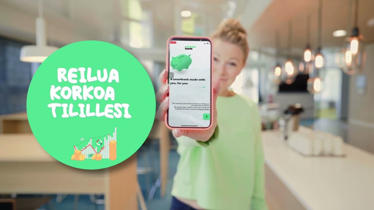 SweepBank virtual credit card commercial — product hero frame